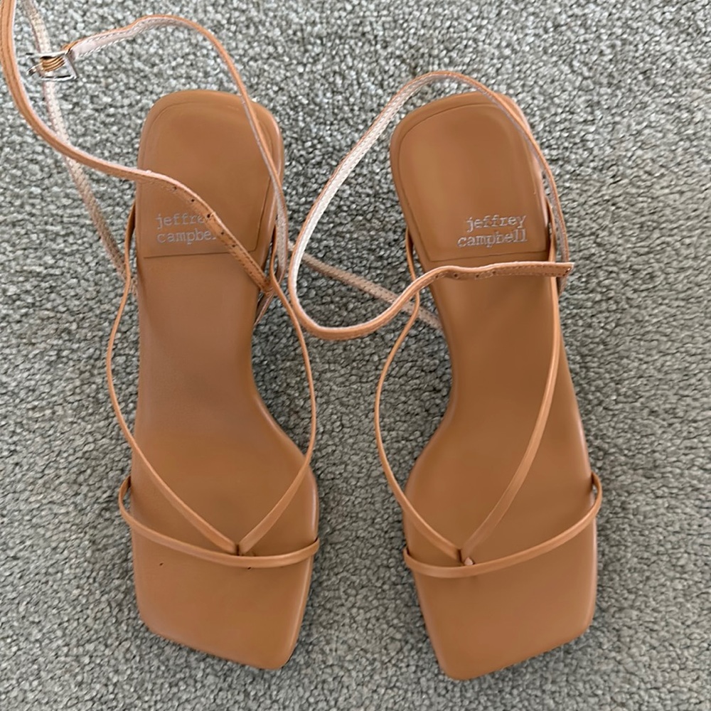 Jeffery Campbell tan heels